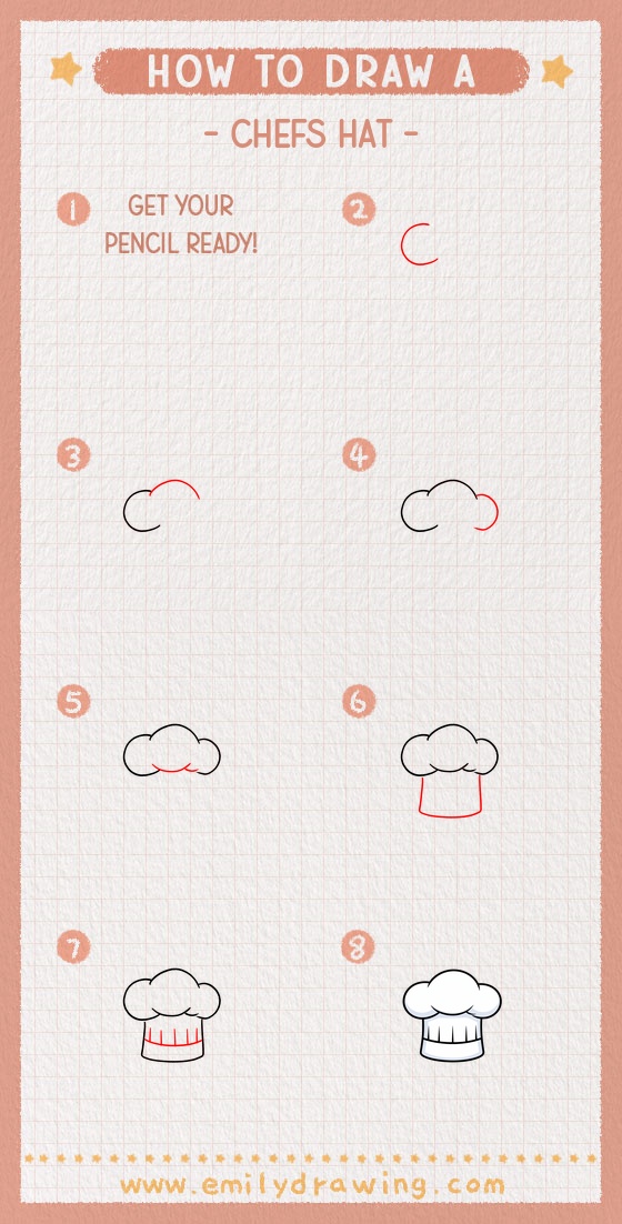 how to draw a chefs hat pinterest pin